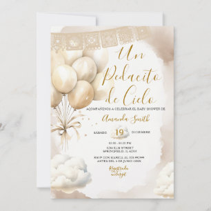 Convite Um Pedacinho do Céu Chuvinha de Bebê Espanhol