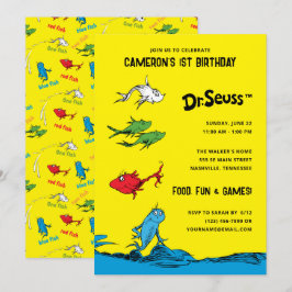 Convite Um Peixe Dois Peixes - Aniversário de Crianças