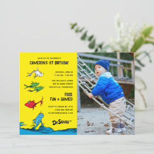 Convite Um Peixe Dois Peixes - Crianças Foto Aniversário