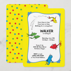 Convite Um Peixe Dois Peixes - Primeiro Aniversário