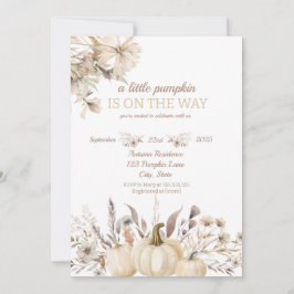 Convite Um Pequeno Abóbora a Caminho 