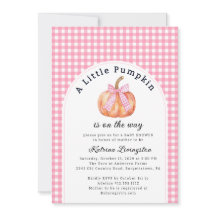 Um pequeno abóbora está quase aqui Chá de fraldas