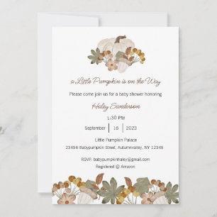 Convite Um Pequeno Abobrinha Está a Caminho Convite, Bebê