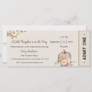 Convite Um Pequeno Abobrinha está a Caminho Convite, Bebê 