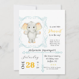 Convite Um pequeno amendoim está a caminho do chá de frald