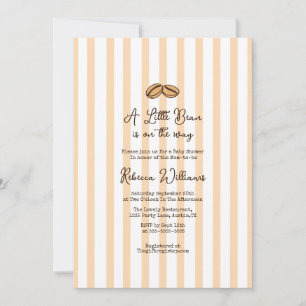 Convite Um pequeno Bean está no caminho do Chá de fraldas 