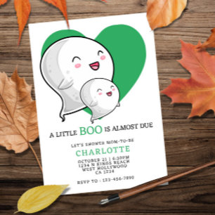 Convite Um Pequeno Boo é quase o Chá de fraldas do Dia das