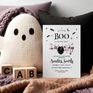 Convite Um Pequeno Boo Está a Caminho Chuvada de Bebê de H
