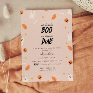Convite Um pequeno boo está prestes a ser chá de fraldas