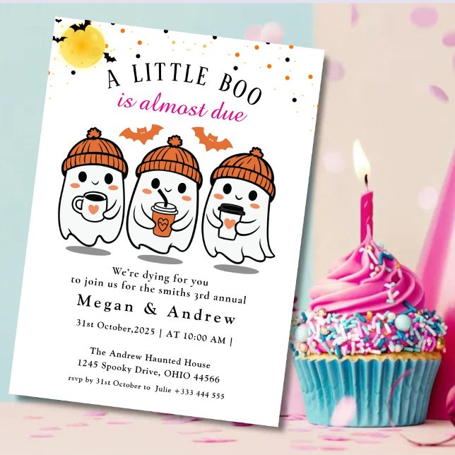 Convite Um Pequeno Boo Está Quase A Vencer O Halloween (Criador carregado)