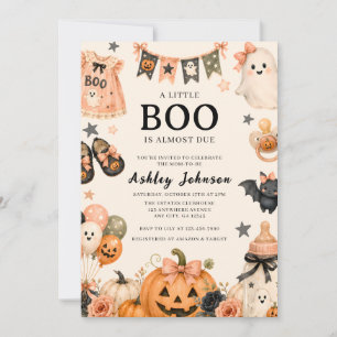 Convite Um Pequeno Boo Está Quase Chegando Bebê de Hallowe