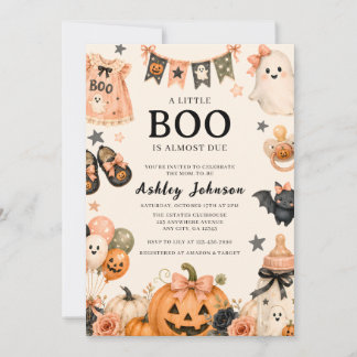 Convite Um Pequeno Boo Está Quase Chegando Bebê de Hallowe