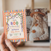 Um Pequeno Boo Está Quase Chegando Colorida Festa