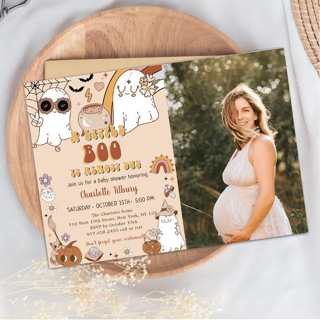 Convite Um Pequeno Boo Está Quase Devendo Festa De Hallowe (Criador carregado)