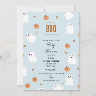 Convite Um Pequeno Boo Está Quase Para O Chá de fraldas De