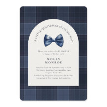 Um pequeno cavalheiro está a caminho Chá de fralda