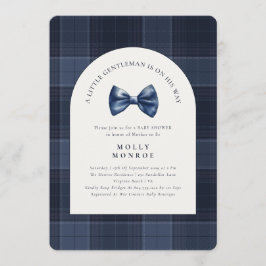 Convite Um pequeno cavalheiro está a caminho Chá de fralda