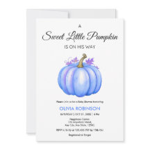 Um Pequeno Chá de fraldas Azul De Outono