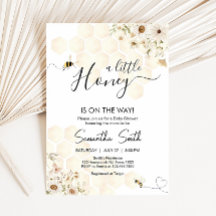 Um Pequeno Chá de fraldas De Abelhas De Mel