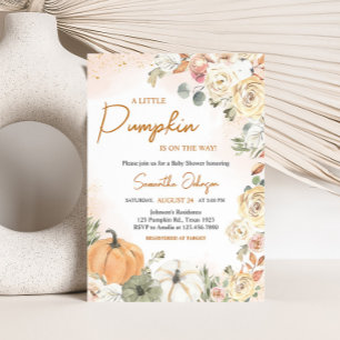 Convite Um Pequeno Chá de fraldas De Abóbora