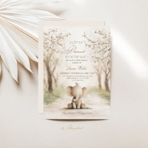 Convite Um pequeno Chá de fraldas de amendoim Elefante