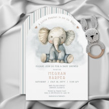 Um pequeno Chá de fraldas de Anca Elefante Azul