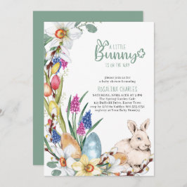 Convite Um pequeno Chá de fraldas de Daffodils e Tulipas