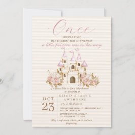 Convite Um pequeno Chá de fraldas de Florais do Castelo Ro