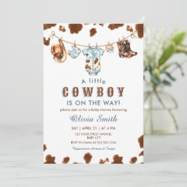 Convite Um pequeno Chá de fraldas de Linha de Vestido Ocid