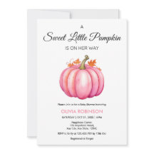 Um Pequeno Chá de fraldas De Menina Rosa De outono