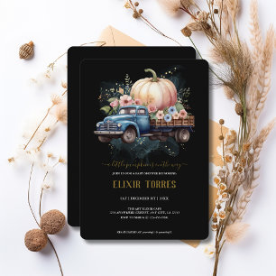 Convite Um Pequeno Chá de fraldas De Pumpkin Watercolor