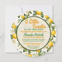 Um Pequeno Chá de fraldas De Tema Limão De Docinho