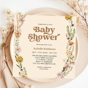 Convite Um Pequeno Chá de fraldas Do Tema Da Natureza Do B