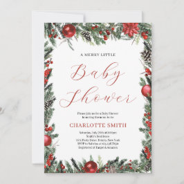 Convite Um pequeno Chá de fraldas Feliz