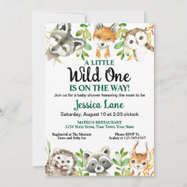 Convite Um Pequeno Chá de fraldas Selvagem