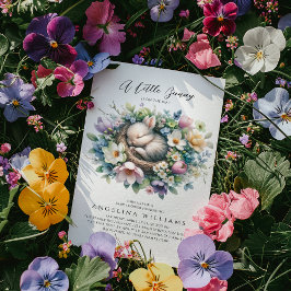 Convite Um pequeno Chá floral de Bebê