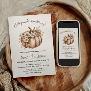 Convite Um Pequeno Chamado De Bebê De Abóbora