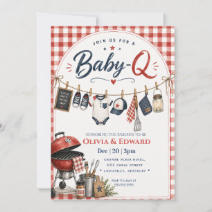 Convite Um Pequeno Churrasqueiro Está a Caminho Baby-Q Chá