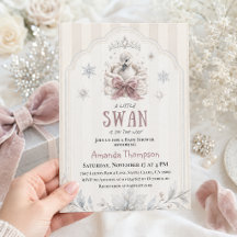 Um Pequeno Cisne Está a Caminho Chuvada de Bebê de