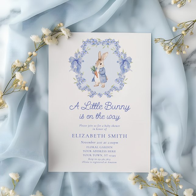 Convite Um Pequeno Coelhinho Está A Caminho Do Chá de fral (Criador carregado)