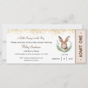 Convite Um Pequeno Coelho a Caminho Convite, Bebê 