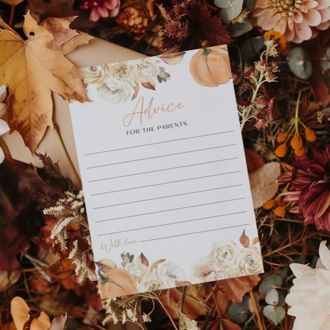 Convite Um Pequeno Conselho De Chá de fraldas De Abóbora P (Criador carregado)