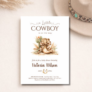 Convite Um Pequeno Cowboy Chá de Bebê do Velho Oeste