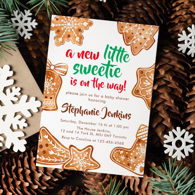 Convite Um Pequeno Docinho Está A Caminho Do Chá de fralda (Criador carregado)