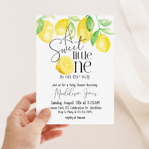 Convite Um pequeno e doce tema Lemon, Chá de fraldas.