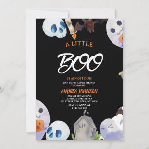 Convite Um Pequeno Fantasma Boo Boho Chuveirinho de Bebê d