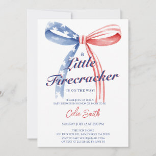 Convite Um Pequeno Firecracker está a caminho do Chá de fr
