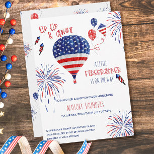 Convite Um Pequeno Firecracker Para Cima e Fora do Chá de