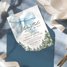 Um pequeno floco de neve Arco azul Chá de fraldas 