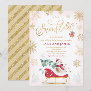 Convite Um Pequeno Floco De Neve Está A Caminho Do Chá d